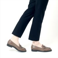 90s MORESCHI オペラシューズ ローファー 8 1/2 goffa x Aqua Z1179 Women's Black Croco Leather Gina Loafer Mules
